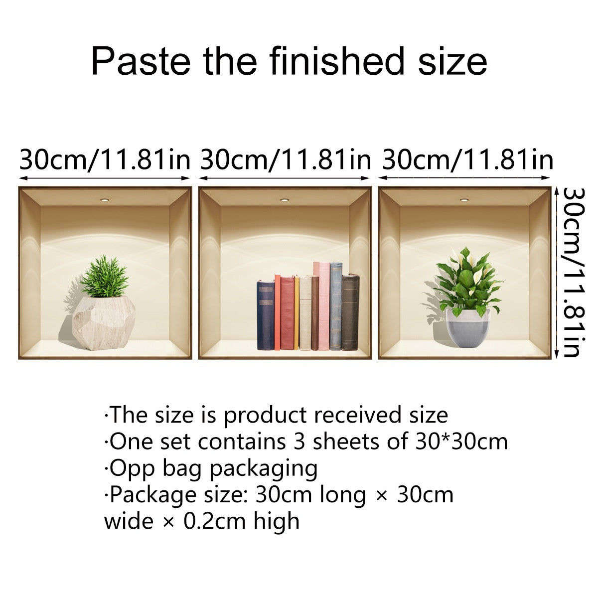 Wall Sticker 3D Vase Plant Sticker Decoration