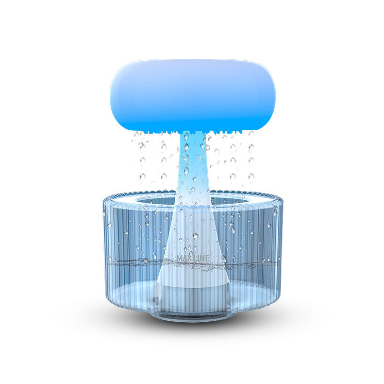 Jellyfish Raindrop Ultrasonic Humidifier with 7-Color LED Night Light and Rain Cloud Effect – USB Powered Aroma Diffuser for Cozy Room Décor