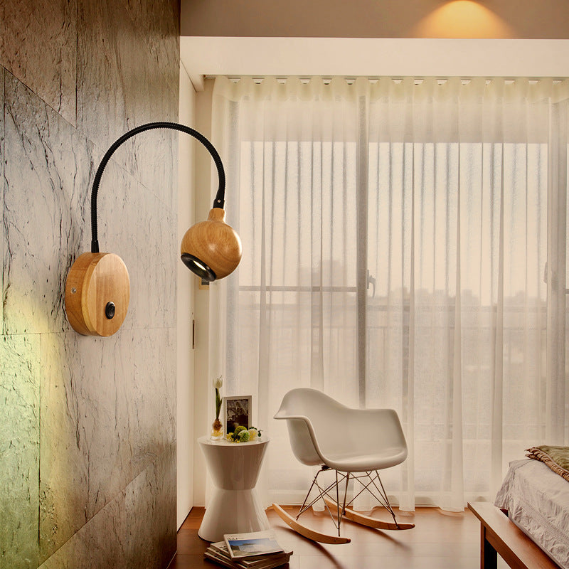 Creative Nordic Bedroom Bedside Wall Lamp Simple Modern