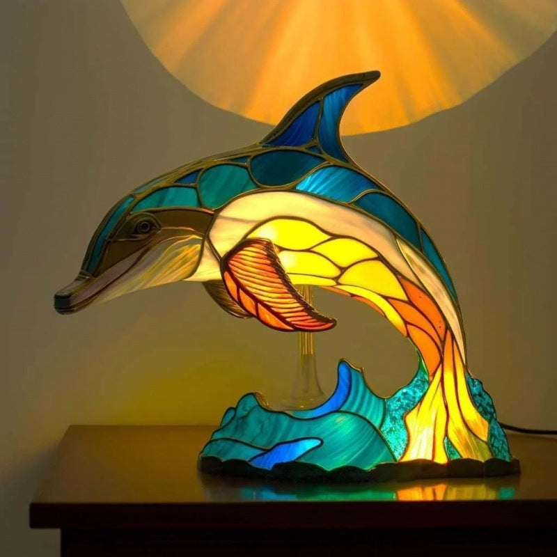 3D Resin Animal Night Light – Color Changing Elephant, Owl, and Cat Desk Lamp – USB Powered Decorative Table Light for Bedroom or Kids' Room
