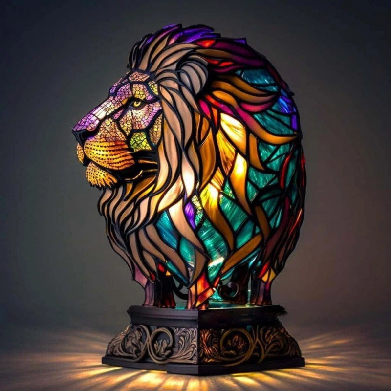 3D Resin Animal Night Light – Color Changing Elephant, Owl, and Cat Desk Lamp – USB Powered Decorative Table Light for Bedroom or Kids' Room
