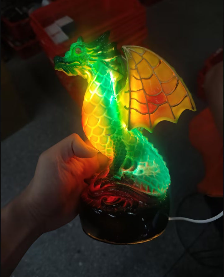 3D Resin Animal Night Light – Color Changing Elephant, Owl, and Cat Desk Lamp – USB Powered Decorative Table Light for Bedroom or Kids' Room