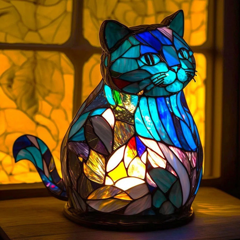 3D Resin Animal Night Light – Color Changing Elephant, Owl, and Cat Desk Lamp – USB Powered Decorative Table Light for Bedroom or Kids' Room