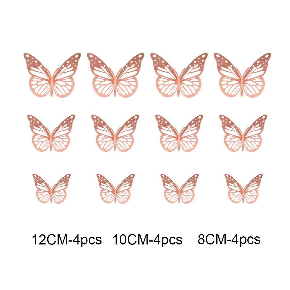 3D Hollow Butterflies Mirror Wall Stickers for Kids Rooms Bedroom Living Room Fridge Decorative Wallpaper Home Wall Decor