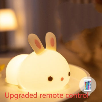 Rabbit Touch Lamp – Soft Silicone LED Night Light with Tap Control – USB Rechargeable Bunny Lamp for Kids, Nursery, or Bedroom Decor