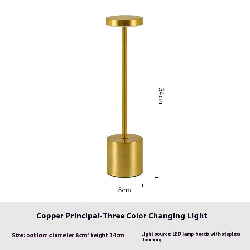 LED Rechargeable Bedside Dining Table Small Night Lamp