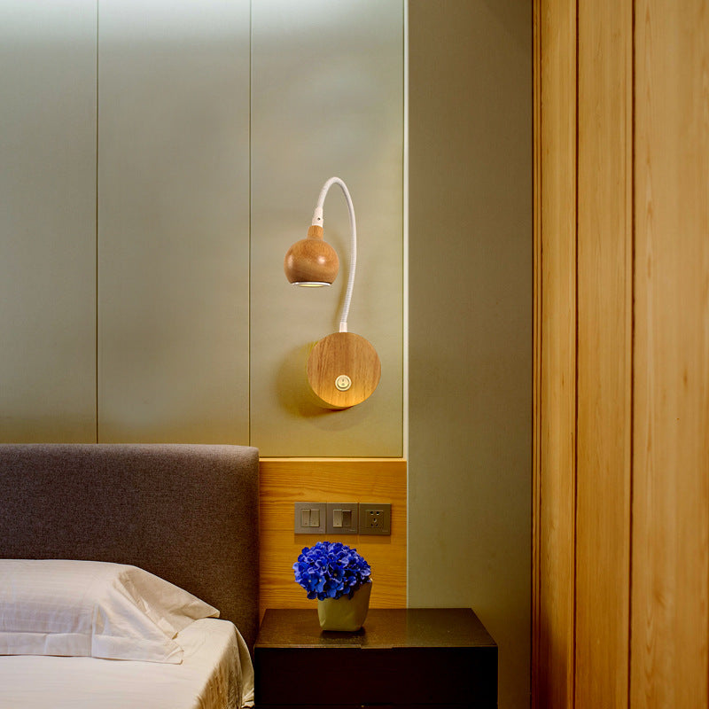 Creative Nordic Bedroom Bedside Wall Lamp Simple Modern