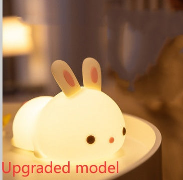 Rabbit Touch Lamp – Soft Silicone LED Night Light with Tap Control – USB Rechargeable Bunny Lamp for Kids, Nursery, or Bedroom Decor